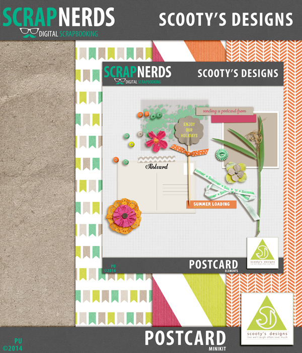 Grand opening at The Scrap Nerd + New release Postcard
